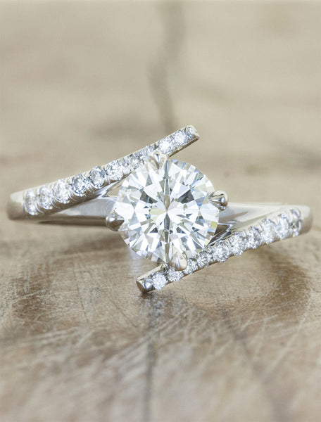 Marquise & Round Diamond Cluster Wedding Ring in 14k White Gold (2 ct. tw.)